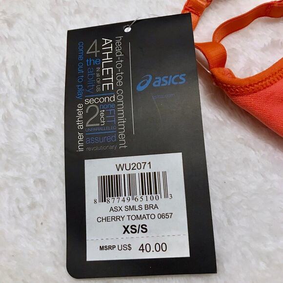 ASICS NWT Orange Sports Bra Women XS/S (32B/C) - Picture 12 of 12